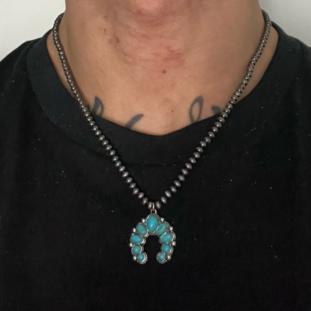 turquoise bead necklace adjustable